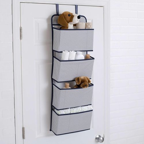  Delta Children 4 Pocket Over The Door Hanging Organizer, Grey