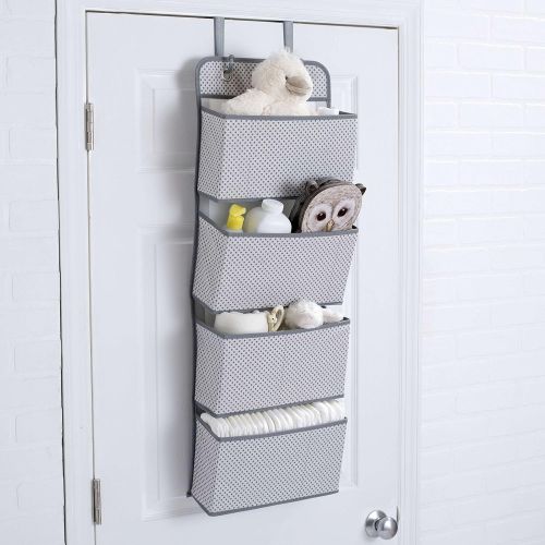  Delta Children 4 Pocket Over The Door Hanging Organizer, Grey