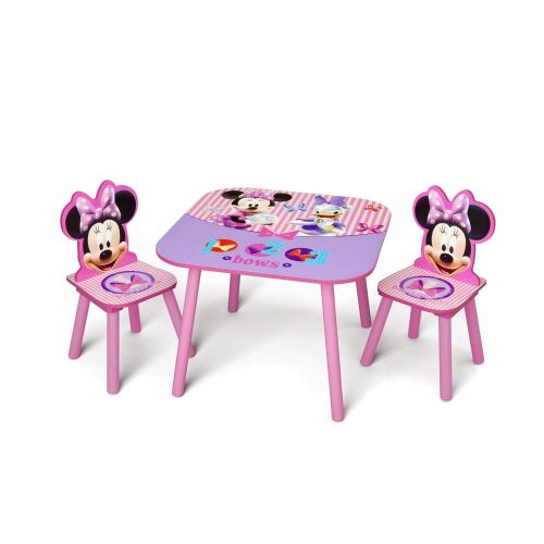  Delta Children Kids Table and Chair Set (2 Chairs Included), Disney Minnie Mouse