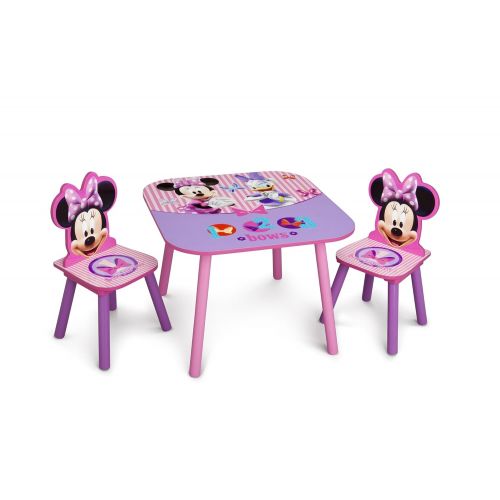  Delta Children Kids Table and Chair Set (2 Chairs Included), Disney Minnie Mouse