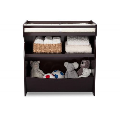  Delta Children 2-in-1 Changing Table and Storage Unit, Dark Chocolate