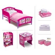 Delta Children Disney Mickey Mouse Toddler Room Set, 6-Piece (Toddler Bed | Bookcase | Side Table | Bedding Set |...