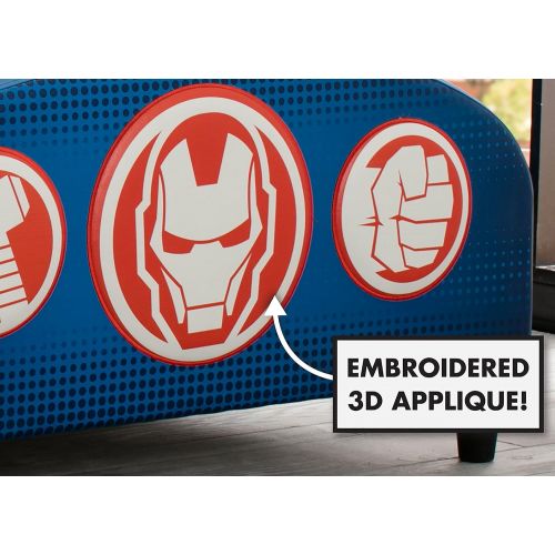  Delta Children Upholstered Twin Bed, Marvel Avengers