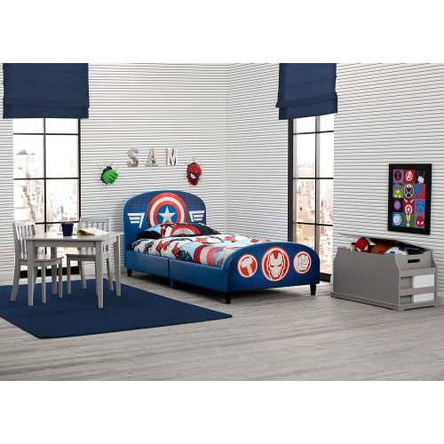  Delta Children Upholstered Twin Bed, Marvel Avengers