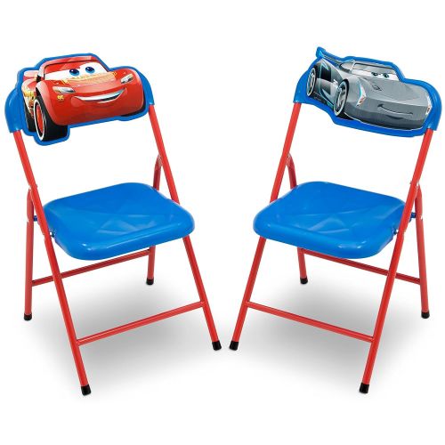  Delta Children 4-Piece Kids Furniture Set (2 Chairs and Table Set & Fabric Toy Box), Disney/Pixar Cars