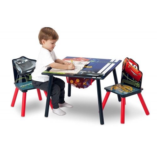  Delta Children Kids Chair Set and Table (2 Chairs Included), Disney/Pixar Cars