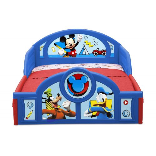  Delta Children Disney Mickey Mouse Deluxe Toddler Bed with Attached Guardrails