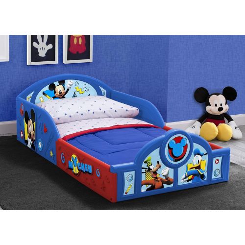  Delta Children Disney Mickey Mouse Deluxe Toddler Bed with Attached Guardrails