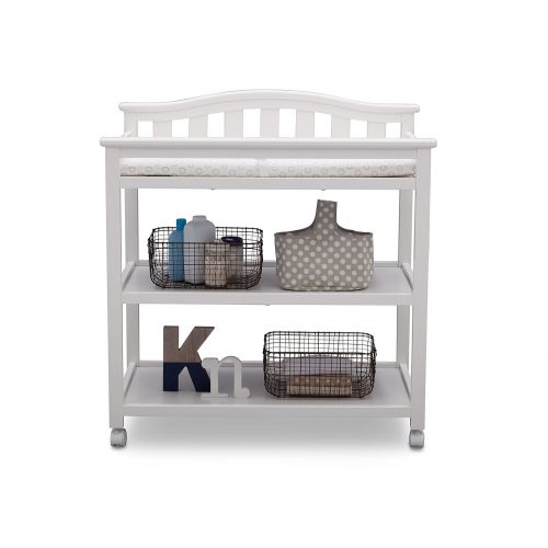  Delta Children Bell Top Changing Table with Casters, Grey