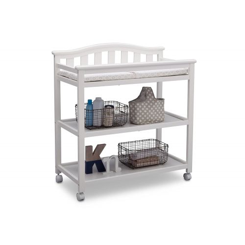  Delta Children Bell Top Changing Table with Casters, Grey