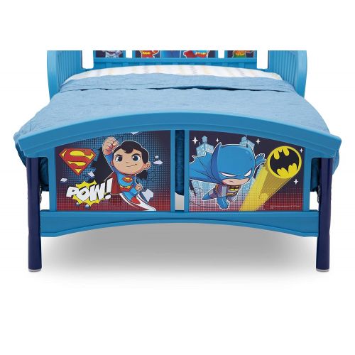  Delta Children Plastic Toddler Bed, DC Super Friends | Batman | Superman | Cyborg | The Flash | Aquaman