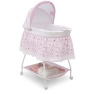 Delta Children Disney Baby Ultimate Sweet Beginnings Bedside Bassinet - Portable Crib with Lights, Sounds and Vibrations, Disney Princess