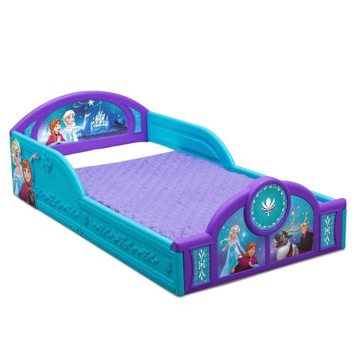  Disney Frozen Sleep and Play Toddler Bed with Attached Guardrails by Delta Children