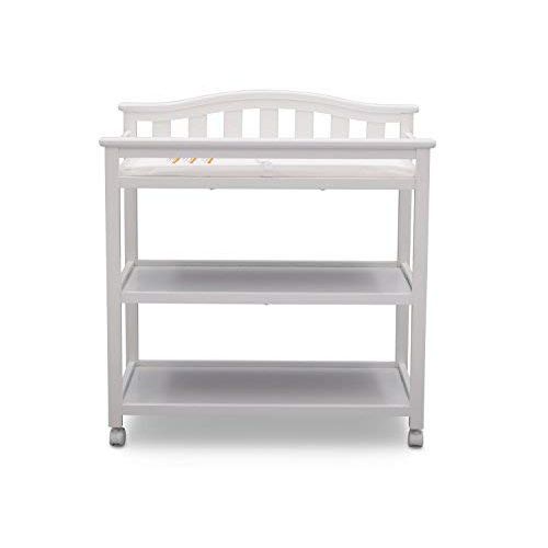  [아마존베스트]Delta Children Bell Top Changing Table with Casters, White