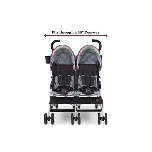  [아마존베스트]Delta Children Jeep Scout Double Stroller, Lunar Burgundy