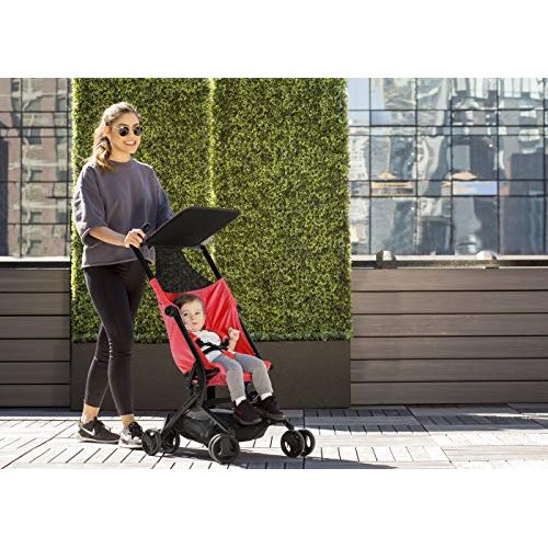  [아마존베스트]The Clutch Stroller by Delta Children - Lightweight Compact Folding Stroller - Includes Travel Bag - Fits Airplane Overhead Storage - Red