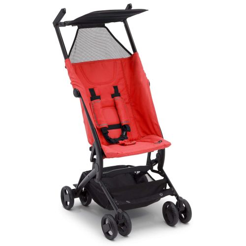  [아마존베스트]The Clutch Stroller by Delta Children - Lightweight Compact Folding Stroller - Includes Travel Bag - Fits Airplane Overhead Storage - Red