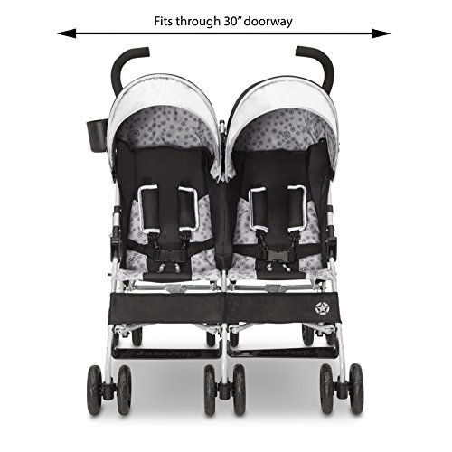  [아마존베스트]Delta Children Jeep Scout Double Stroller, Charcoal Galaxy