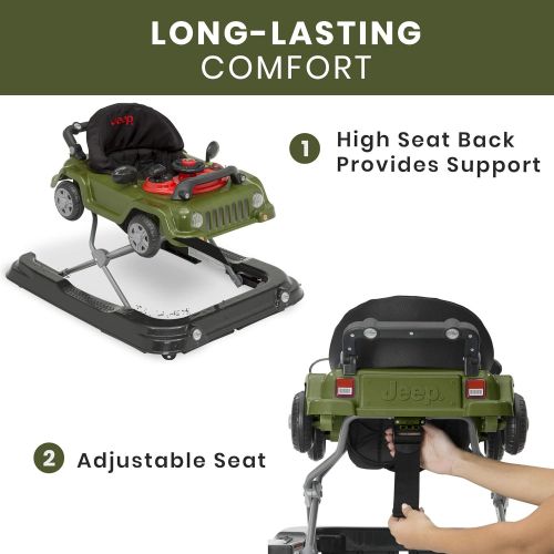  [아마존베스트]Jeep Classic Wrangler 3-in-1 Grow with Me Walker, Anniversary Green