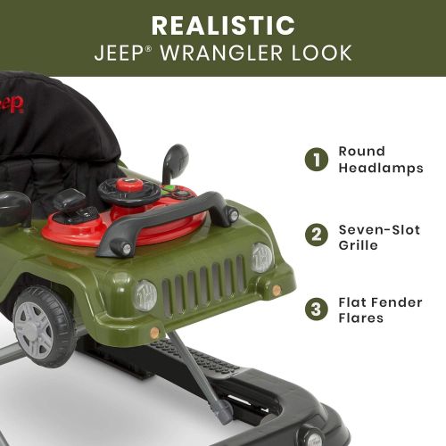  [아마존베스트]Jeep Classic Wrangler 3-in-1 Grow with Me Walker, Anniversary Green