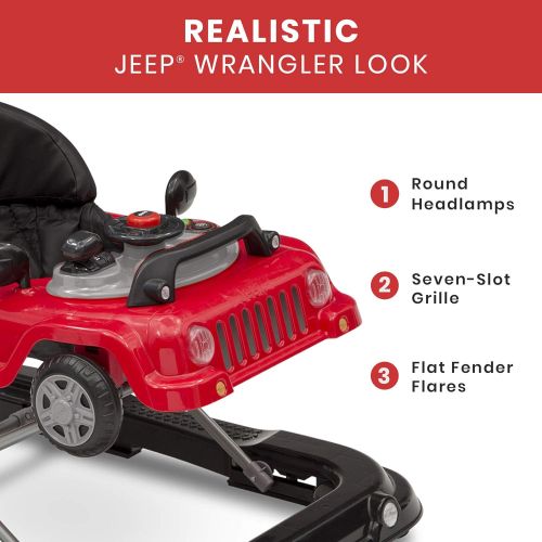  [아마존베스트]Jeep Classic Wrangler 3-in-1 Grow with Me Walker, Red