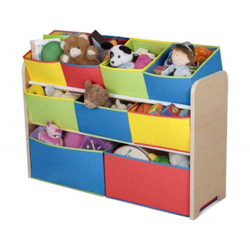  [아마존베스트]Delta Children Deluxe Multi-Bin Toy Organizer with Storage Bins , Natural/Primary