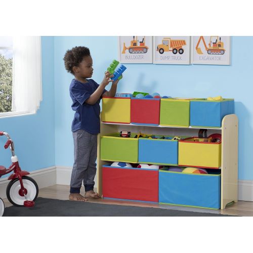  [아마존베스트]Delta Children Deluxe Multi-Bin Toy Organizer with Storage Bins , Natural/Primary