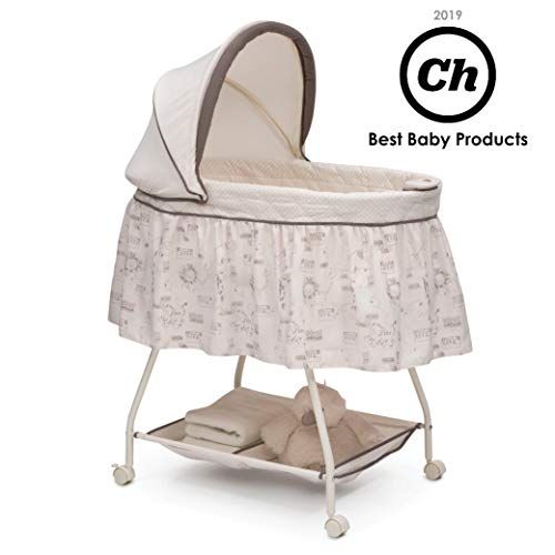  [아마존베스트]Delta Children Deluxe Sweet Beginnings Bassinet, Playtime Jungle