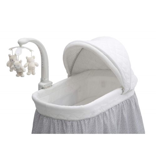  [아마존베스트]You purchased this item on September 4, 2018. Delta Children Deluxe Gliding Bassinet, Silver Lining