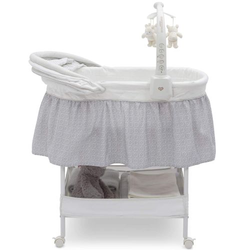  [아마존베스트]You purchased this item on September 4, 2018. Delta Children Deluxe Gliding Bassinet, Silver Lining