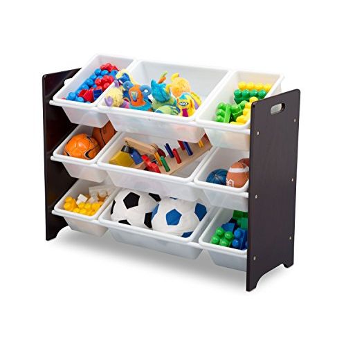  [아마존베스트]Delta Children MySize 9 Bin Plastic Toy Organizer, Dark Chocolate