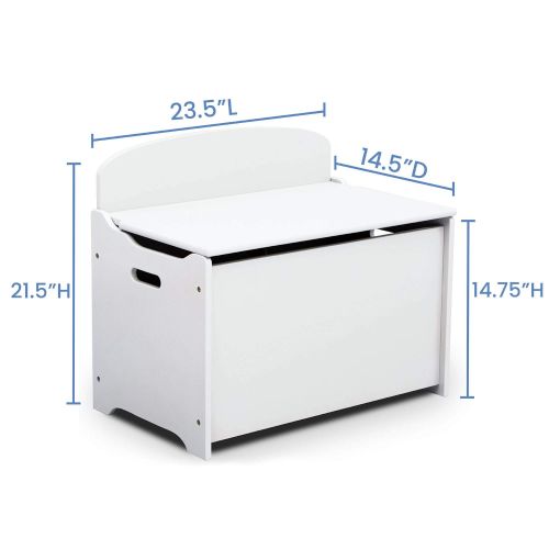  [아마존베스트]Delta Children MySize Deluxe Toy Box, Bianca White