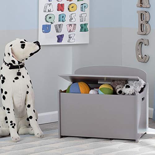  [아마존베스트]Delta Children MySize Deluxe Toy Box, Grey