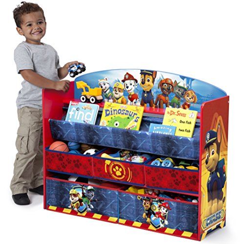  [아마존베스트]Delta Children Deluxe Book and Toy Organizer, Nick Jr. PAW Patrol