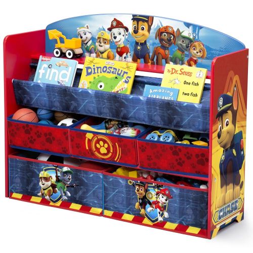  [아마존베스트]Delta Children Deluxe Book and Toy Organizer, Nick Jr. PAW Patrol