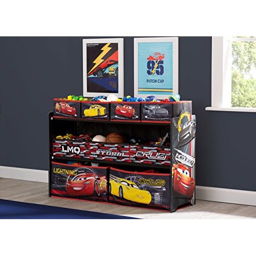  [아마존베스트]Delta Children Deluxe Multi-Bin Toy Organizer, Disney/Pixar Cars