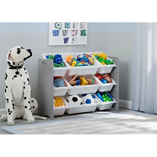  [아마존베스트]Delta Children MySize 9 Bin Plastic Toy Organizer, Grey