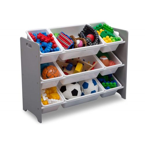  [아마존베스트]Delta Children MySize 9 Bin Plastic Toy Organizer, Grey