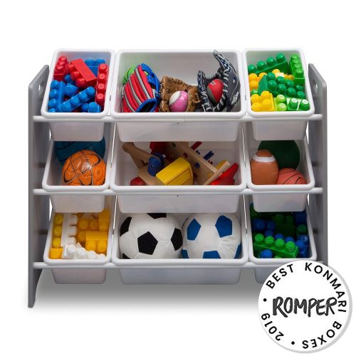  [아마존베스트]Delta Children MySize 9 Bin Plastic Toy Organizer, Grey