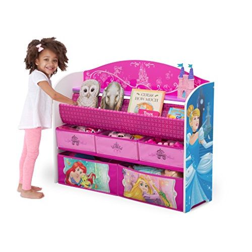  [아마존베스트]Delta Children Deluxe Book & Toy Organizer, Disney Princess