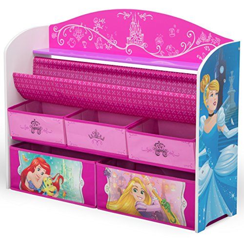  [아마존베스트]Delta Children Deluxe Book & Toy Organizer, Disney Princess