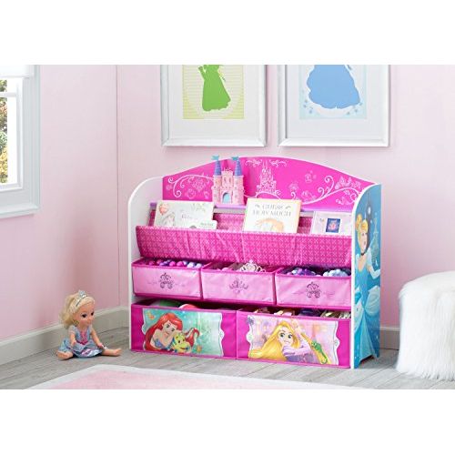  [아마존베스트]Delta Children Deluxe Book & Toy Organizer, Disney Princess