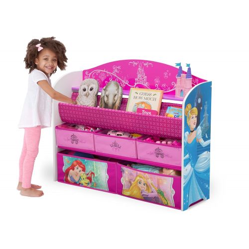  [아마존베스트]Delta Children Deluxe Book & Toy Organizer, Disney Princess