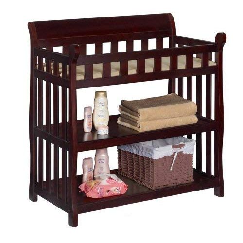  Delta Children Eclipse Changing Table with Changing Pad, Black Cherry