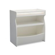 Delta Children 2-in-1 Changing Table and Storage Unit with Changing Pad, Bianca White