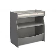 Delta Children 2-in-1 Changing Table and Storage Unit with Changing Pad, Grey