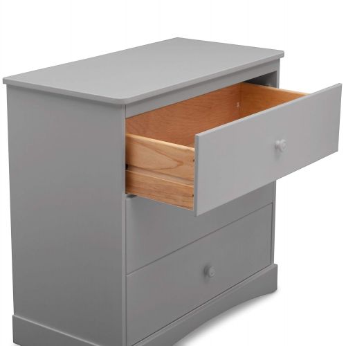  Delta Children Sutton 3 Drawer Dresser with Changing Top, Grey