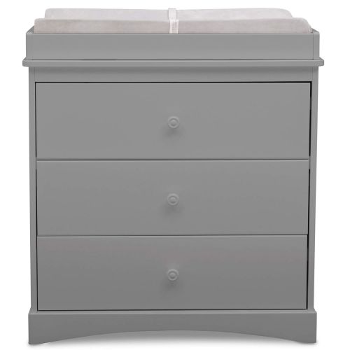  Delta Children Sutton 3 Drawer Dresser with Changing Top, Grey