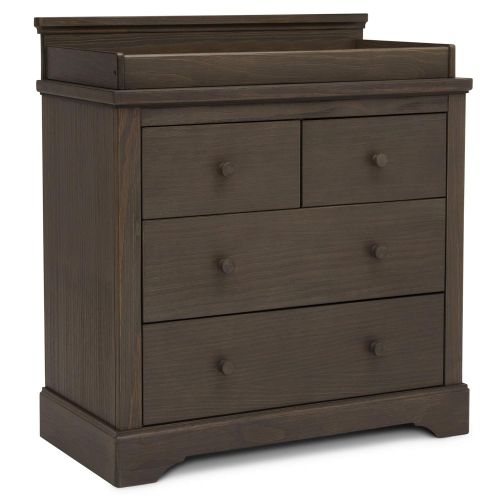  Delta Children Simmons Kids SlumberTime Paloma 4 Drawer Dresser with Changing Top, Rustic Grey