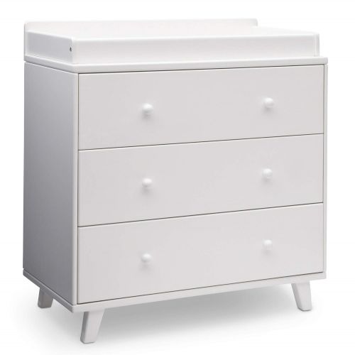  Delta Children Ava 3 Drawer Dresser with Changing Top, White